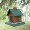 North States Industries North States Log Cabin Wild Bird 1 lb Plastic Hopper Bird Feeder 4 ports 9083W - alternate 9